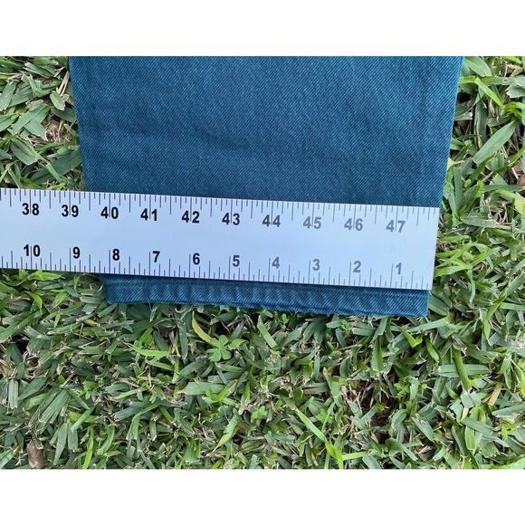 VTG Levis 561 Loose Fit Straight Leg Jeans Pockets 38x28 Forest Green 18 Med - Picture 11 of 11